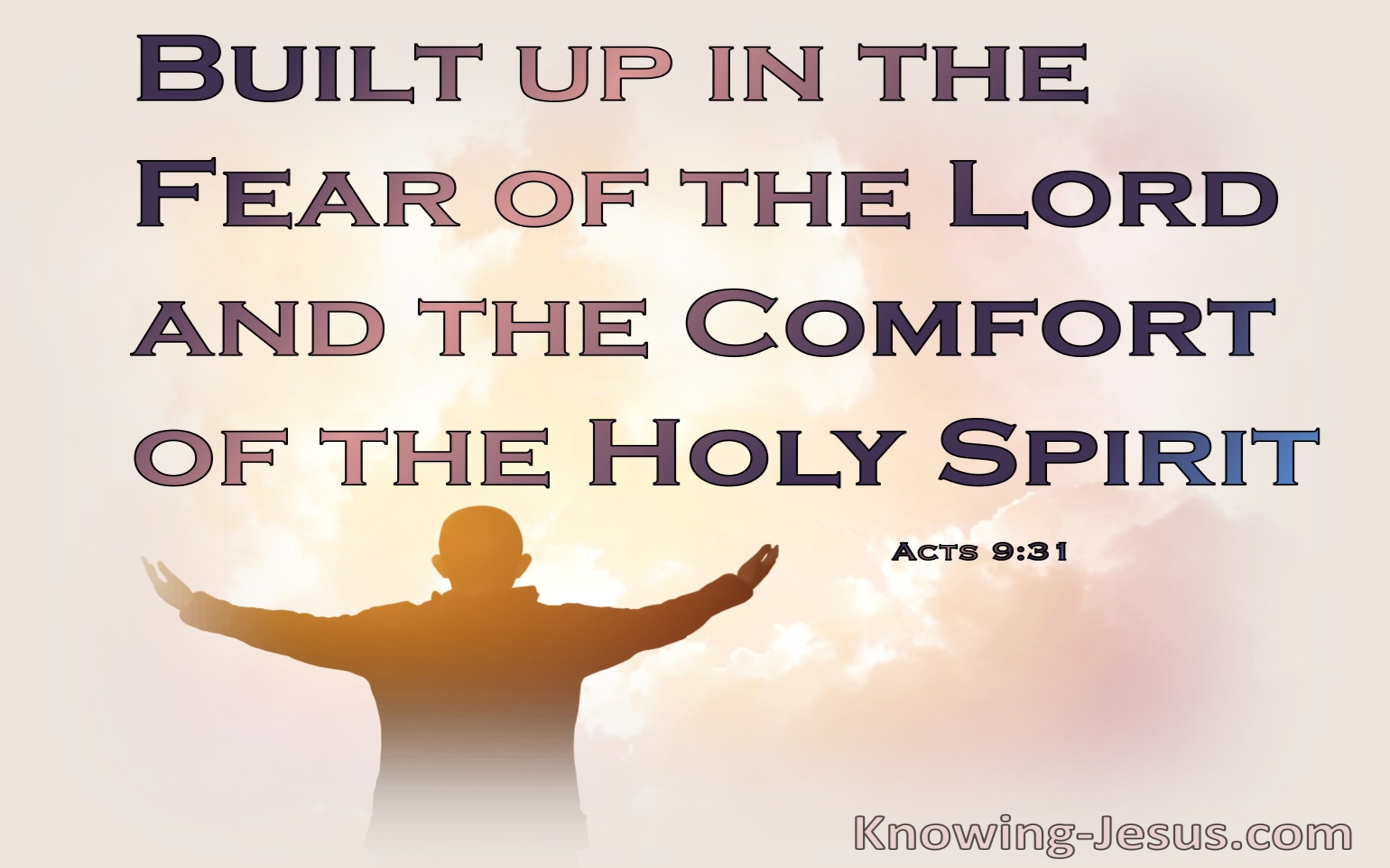 Acts 9:31 Built Up In The Fear Of The Lord (pink)